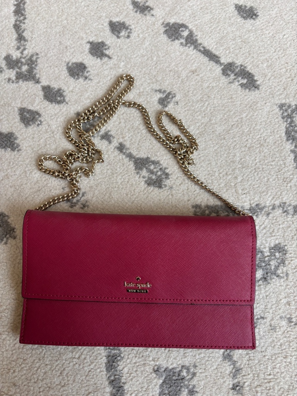 Kate Spade Pink Chain Wallet Crossbody